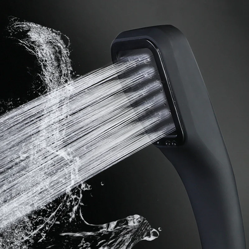 

300 Hole High Pressure Shower Head Pressurized Rainfall Shower Head Water Sprayer Saving Black Bathroom Boosting Filter Nozzle