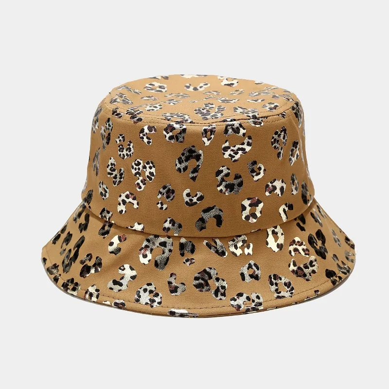 

Leopard Fisherman Hat Korean Printing Pattern Basin Hat Women Trend Wild Male Spring And Summer Sun Hat cappello