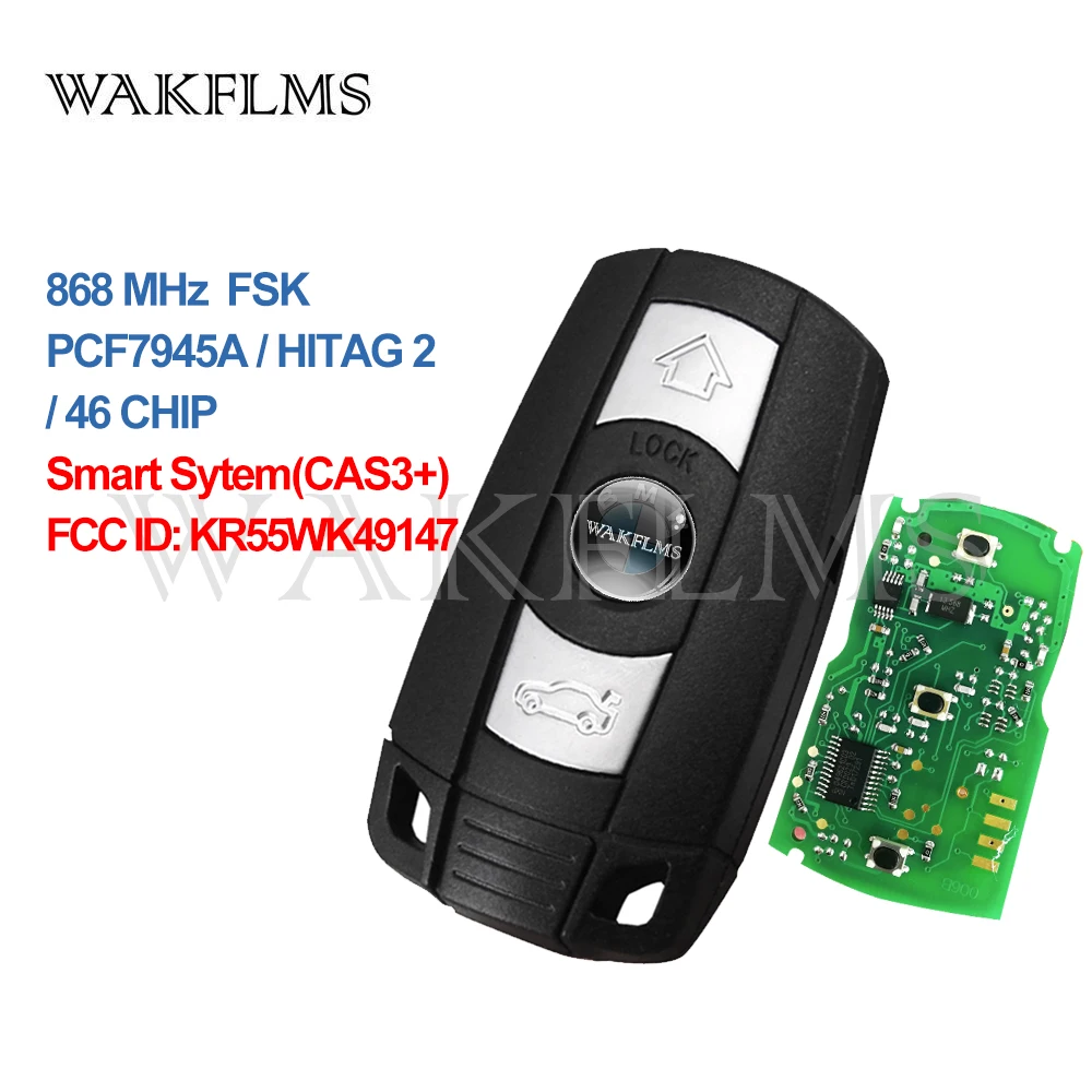 Смарт ключ дистанционного управления с 3 кнопками 868 МГц для BMW 1 5 серии X5 X6 Z E70 71 81 89