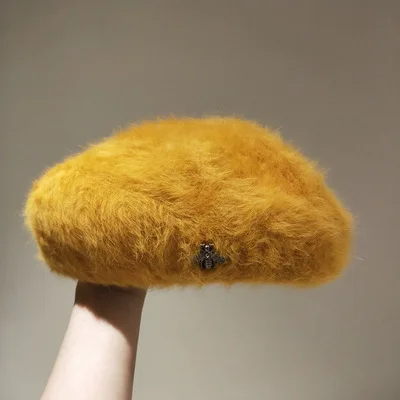 

Adjustable Baseball Caps 2020 Fashion Winter Hats For Women Rabbit Hair Baseball Cap Autumn And Winter Empty Top Hat No Brim