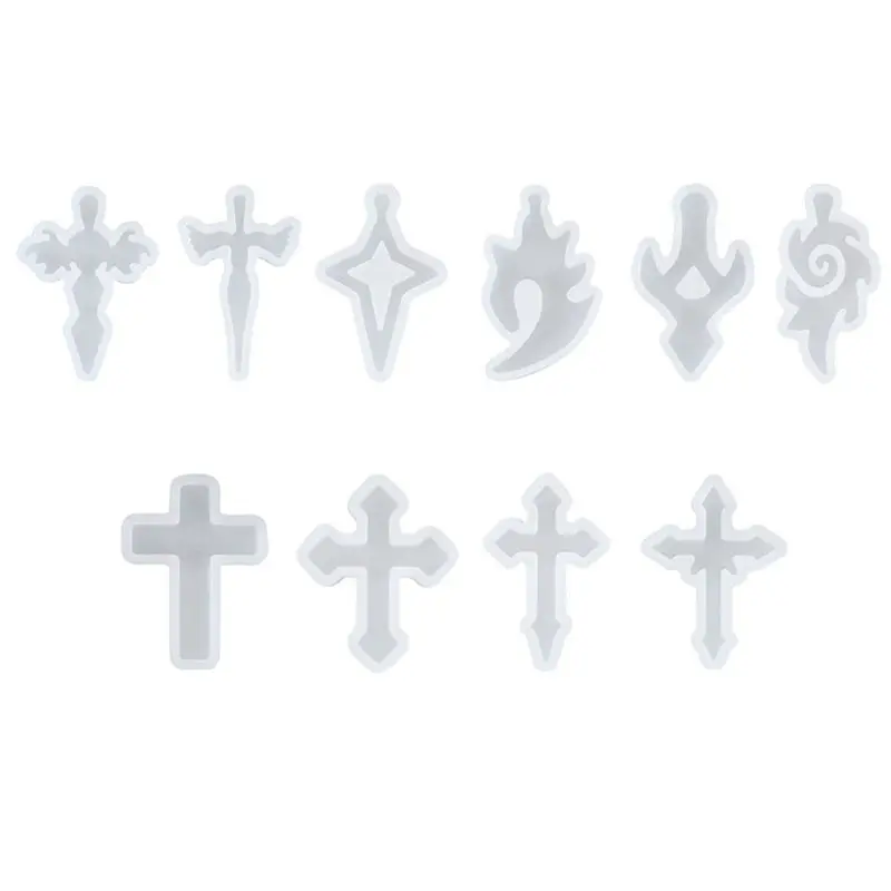 

D2TD Cross Pendant Silicone Resin Mold Jewelry Making Casting Mould Craft DIY Tools