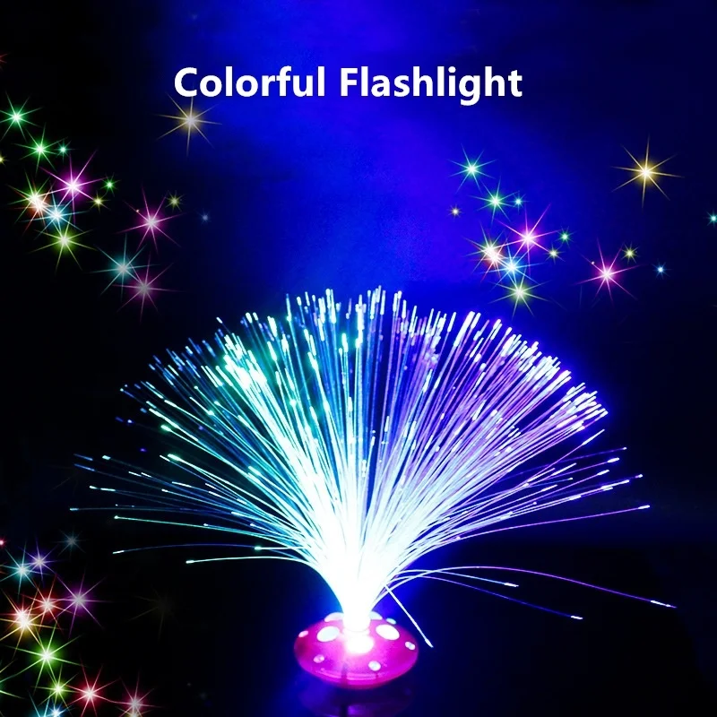 1 шт. 8 узоров градиентного цвета светодиодный ночной Светильник из оптоволокна