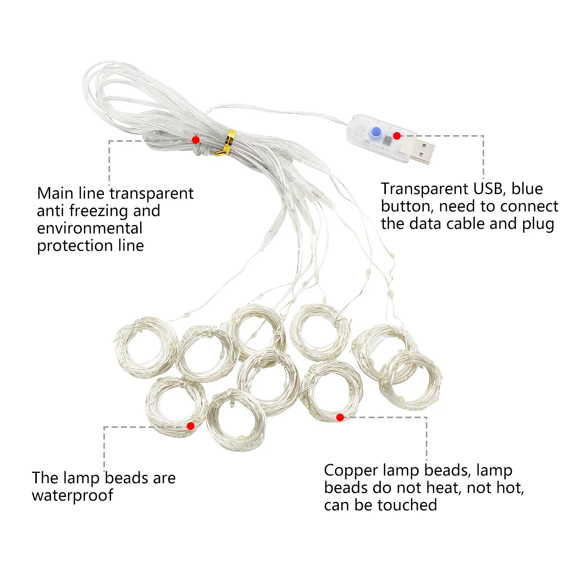 

Garland Curtain Lights for Room New Year's Wedding Christmas Lights Curtains For Home Festoon Led Light Decor Fairy Lights