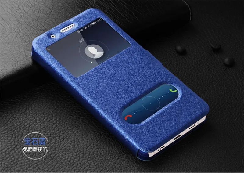 Blue Классический кожаный роскошный чехол с окошком для фронтального экрана из искусственной кожи с откидной крышкой чехол для samsung Galaxy J3 J5 J7 J1 J2 J3 J5 J8 J6 j4 plus Prime - Цвет: Blue