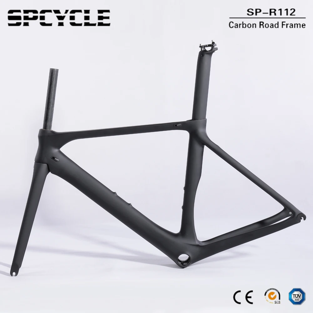 Spcycle полный углеродный шоссейный велосипед рама Аэро велосипедный гоночный руль для велосипеда, углеродный комплект T1000 углерода рамы дорожного велосипеда BB86