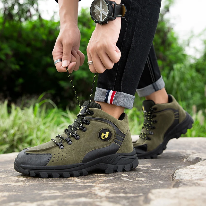 Кроссовки мужские из натуральной кожи профессиональная водонепроницаемая обувь