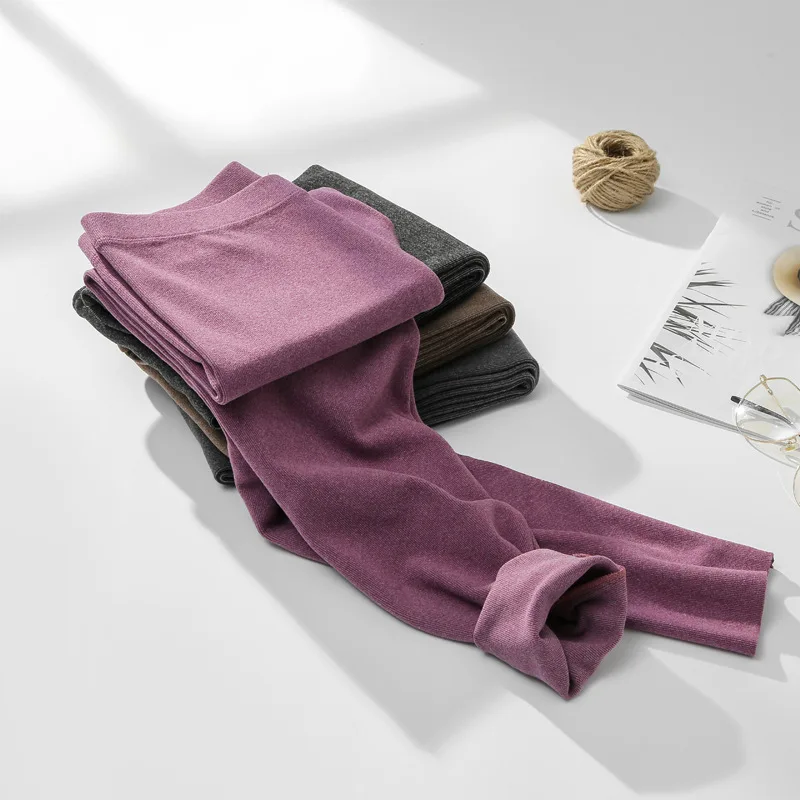 Женские леггинсы премиум класса с подкладкой из чесаного хлопка мягкие теплые