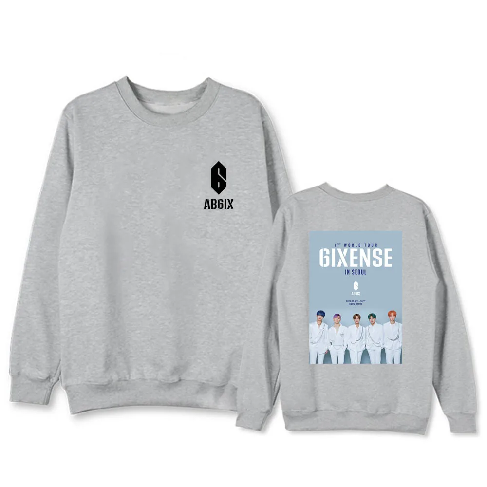 Новый Kpop AB6IX World tour 6IXENSE концертный свитер с круглым вырезом для женщин и мужчин