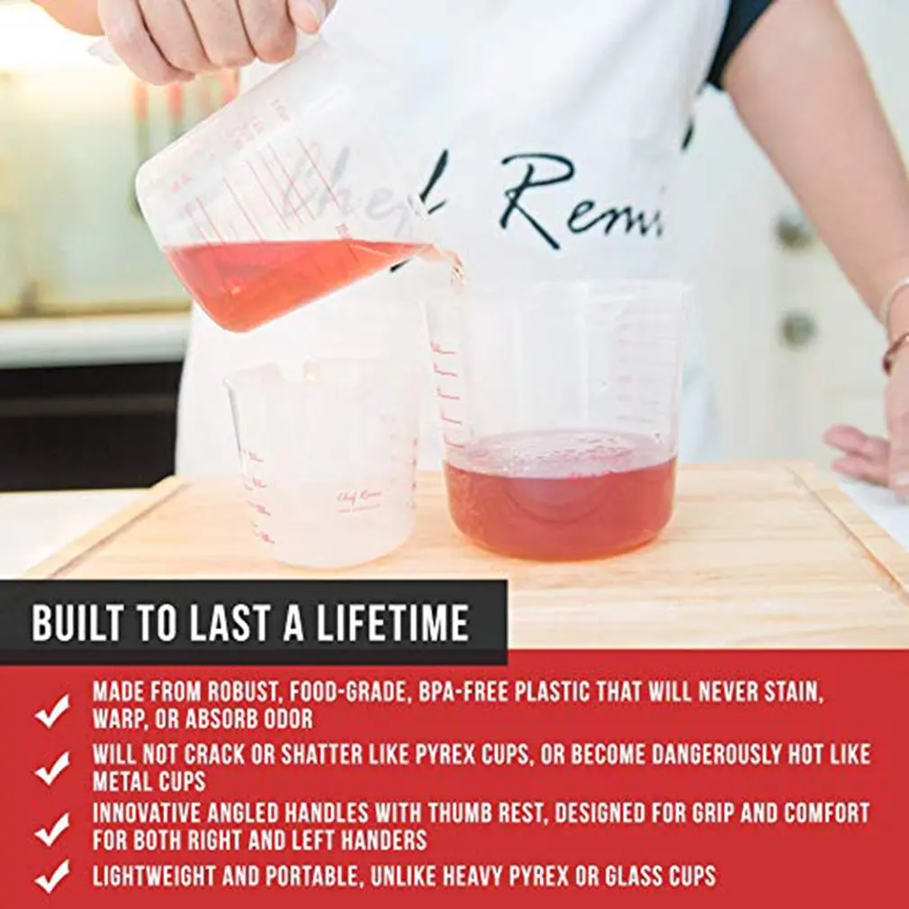 Прозрачный инструмент для выпечки 1 шт. кухонные инструменты 250/500/1000 мл