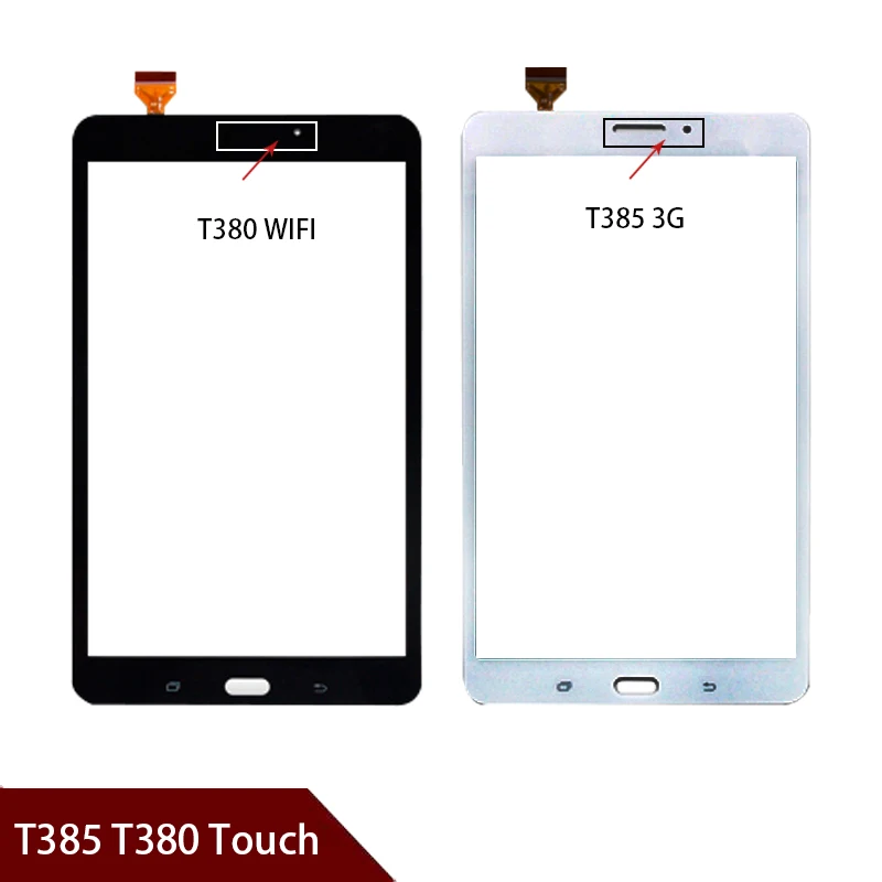8,0 "для Samsung Galaxy Tab A 8,0 SM-T380 SM-T385 T380 T385 сенсорный экран дигитайзер Датчик передняя внешняя стеклянная панель объектива сенсорного экрана