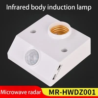 lamp base e27 standard ac100 265v lamp bulb base infrared ir sensor automatic wall light holder socket pir motion detector