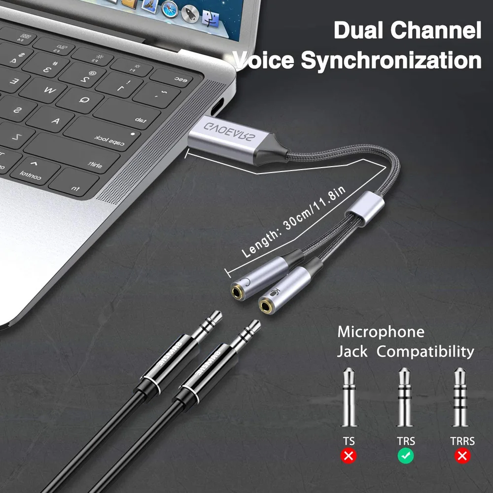Аудиоадаптер USB на штекер 3 5 мм с разъемом для наушников и микрофона разъём Jack (TRS)