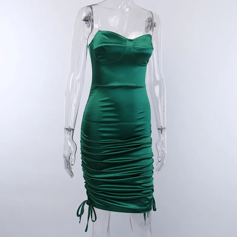 Осеннее модное женское облегающее короткое платье-миди вечернее Клубное