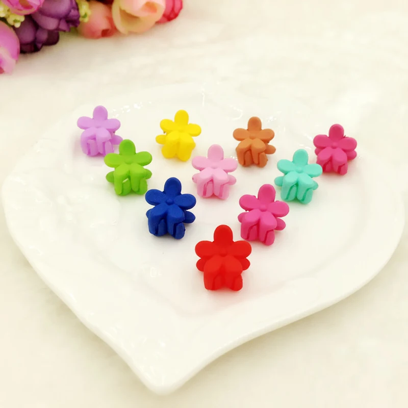 2 шт./лот милые маленькие заколки для волос в виде крабов маленьких девочек цветов