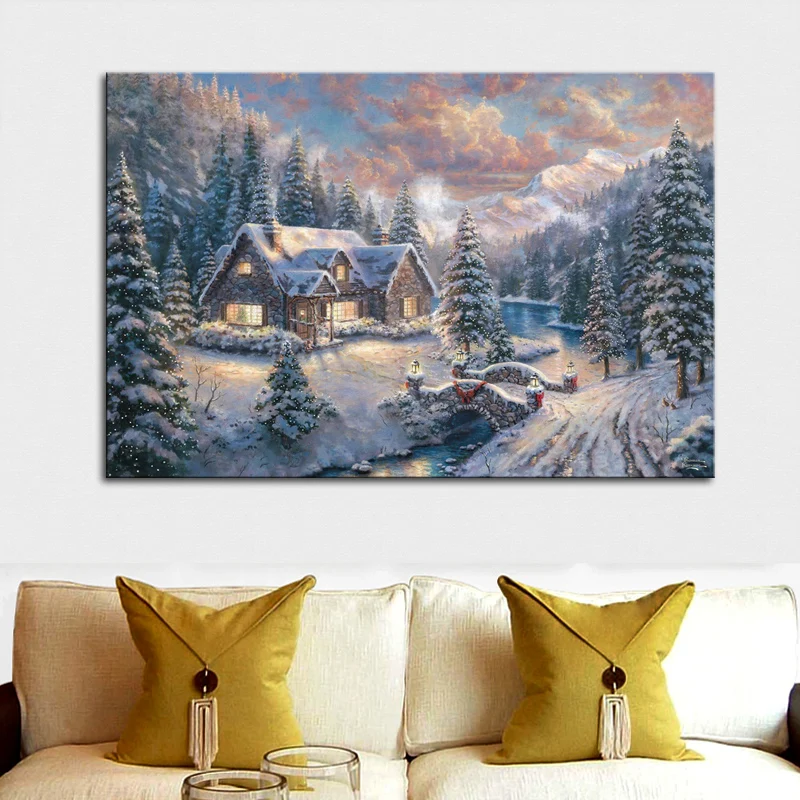 Красивый пейзаж плакат холст настенный художественный принт картина кинопостер