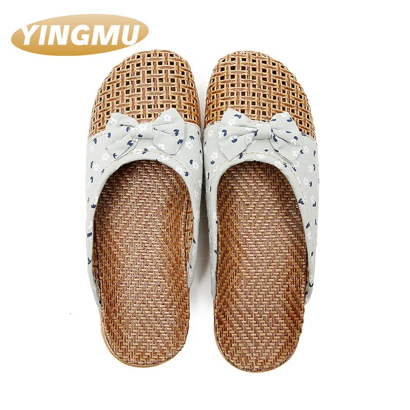 

New Men Women Summer Shoes Slippers Flax Mesh Breathable Non-Slip Sandals Beach Flip Flops Male Indoor Slippers Slides shoes