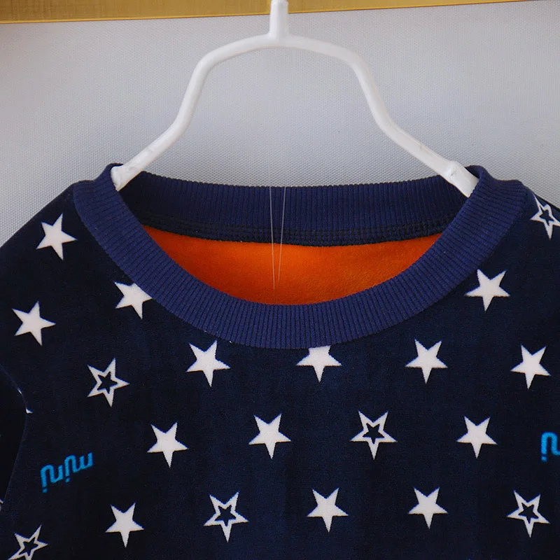 Зимний модный спортивный свитер из двух частей пятиконечный Звездный костюм с