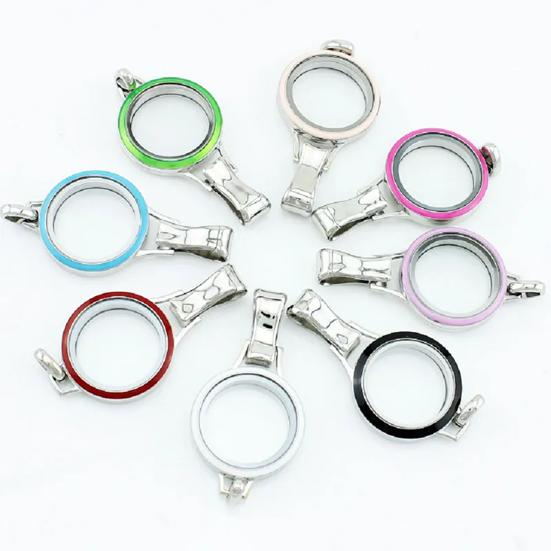 10 шт./лот 30 мм Поворотный большой серебряный шнурок медальон 316L нержавеющая сталь