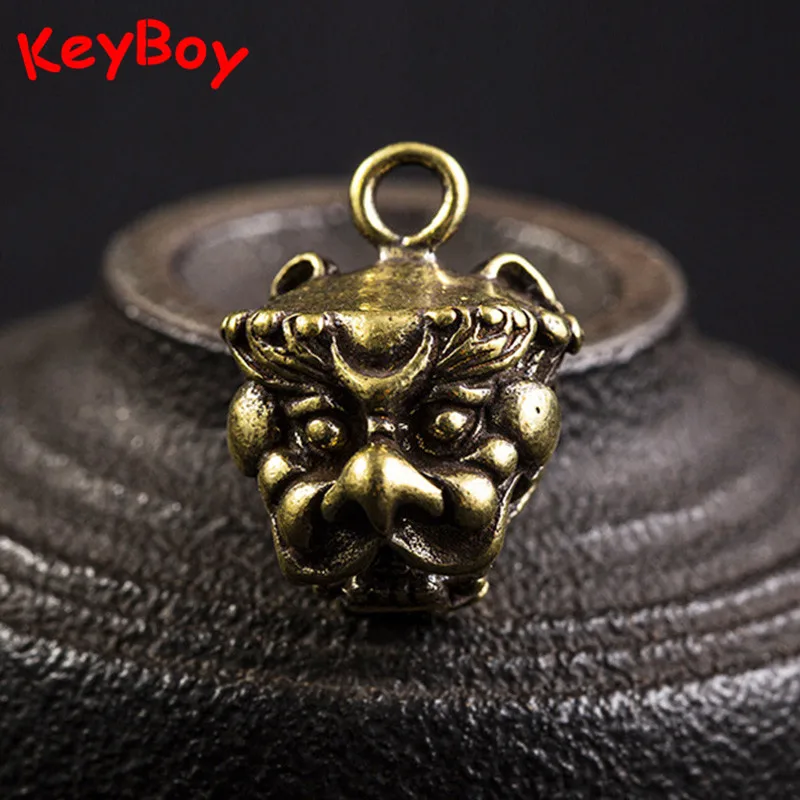 Бронзовая подвеска в виде льва стиле панк-рок аксессуары винтажная медная