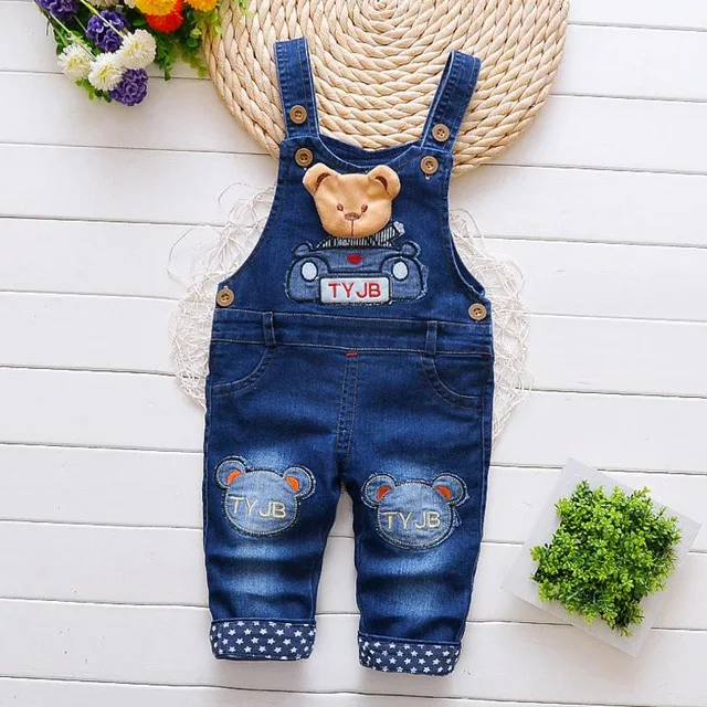 Комбинезоны с героями мультфильмов BibiCola летние джинсы унисекс для маленьких