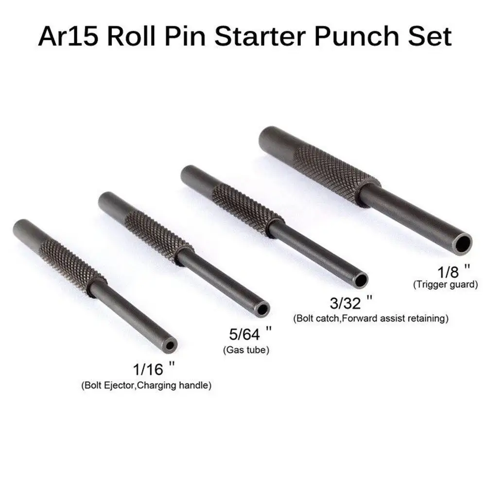 4pcs Steel Roll Pin Starters Set Kit Hollow End Punch Tool Hunting Accessories For Glock AR15 On the waist | Спорт и развлечения