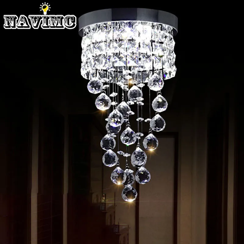 Современный Стиль Led маленькая Хрустальная люстра применяется к кухне ванна шкаф спальня светильник
