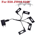 3,7 V Lipo Батарея и 5-в-1 Зарядное устройство для E58 JY019 S168 запасные части для радиоуправляемого квадрокоптера Запчасти 500 мАч для RC Дрон с перезаряжаемым аккумулятором Батарея