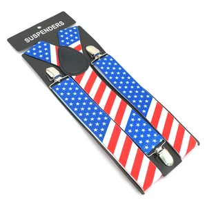 Подтяжки Y-образные с американским флагом США шириной 3,5 см для мужчин, подтяжки унисекс на клипсах для брюк, эластичные мужские подтяжки для брюк