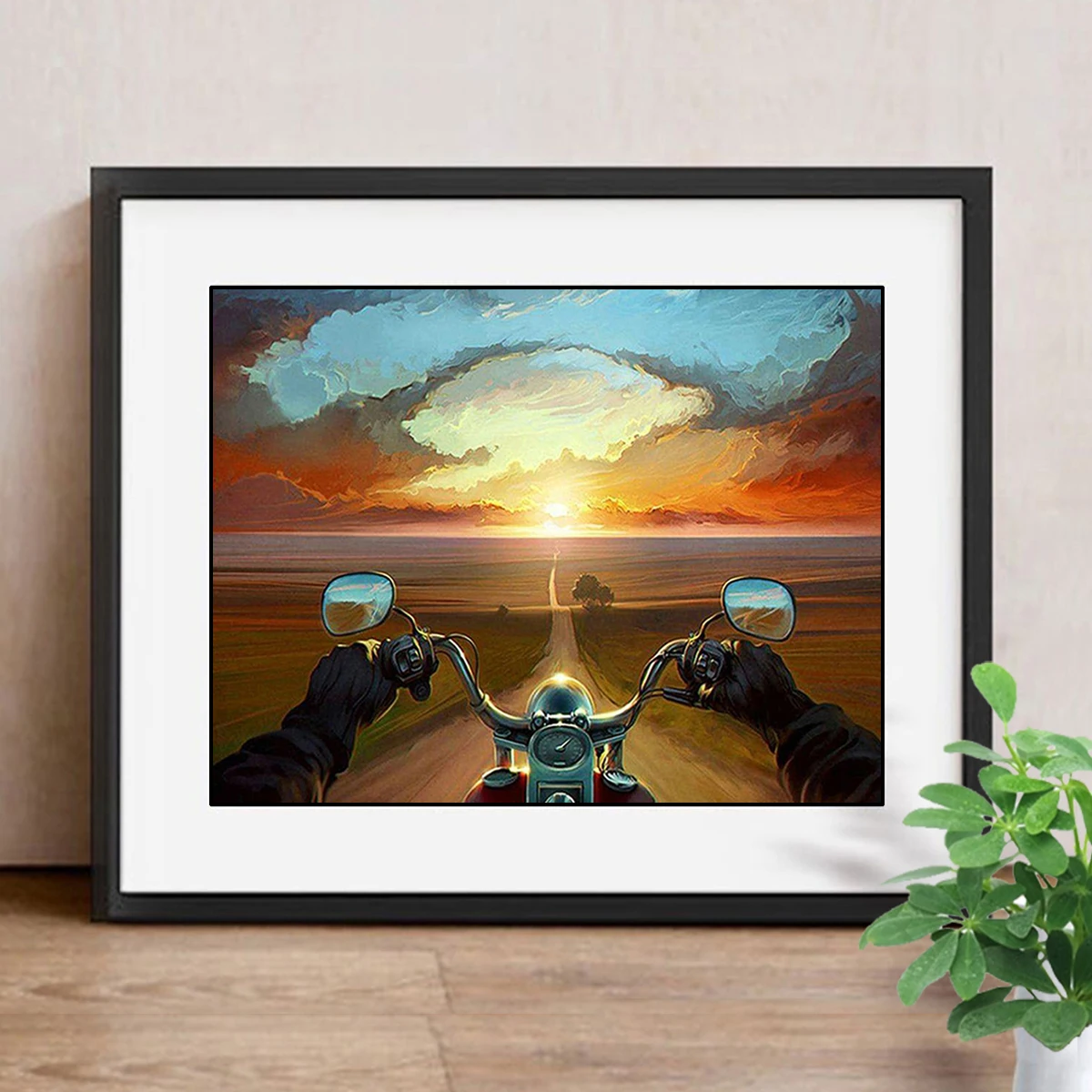 Алмазная мозаика мотоцикл вышивка путешествия Diy алмазная живопись мультфильм