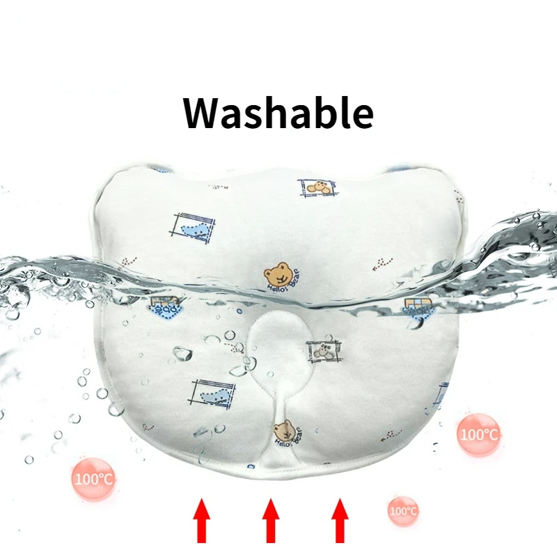 

Infant Pillow Breathable Soft Washable Silicone Pillow Neonate Protection Side Head Shaping Pillow Corrective Flat Head Pillows