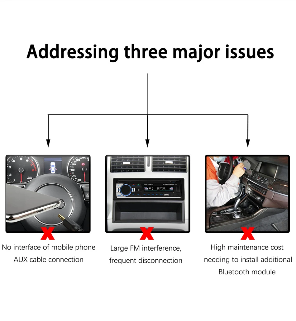 Автомобильный Bluetooth-ресивер с разъемом AUX 3 5 мм комплект для беспроводной музыки