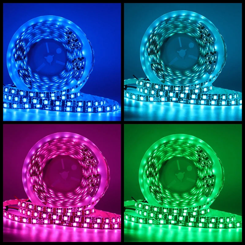 Светодиодная ленсветильник RGB WS2812B с Адресацией пикселей Wi-Fi/пульт