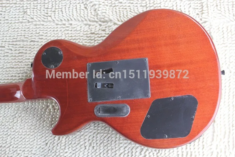 Бесплатная доставка Who.ale lp custom Floyd Rose Bridge ЭМГ активный Pickup Black 9V Battery red Electric Guitar -