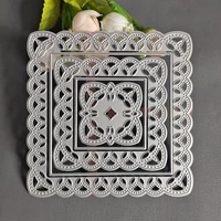 square pattern border cutting dies for diy scrapbookingcard makingalbum decorative metal die cutter crafts