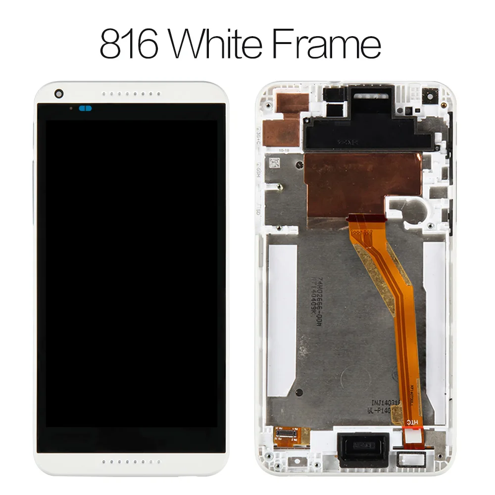816 816w white frame Srjtek для htc Desire 816 ЖК-сенсорный экран дигитайзер с рамкой ЖК-запчасти D816 для htc D816G дисплей 816 Вт 816G 816H - Цвет: 816 816w white frame