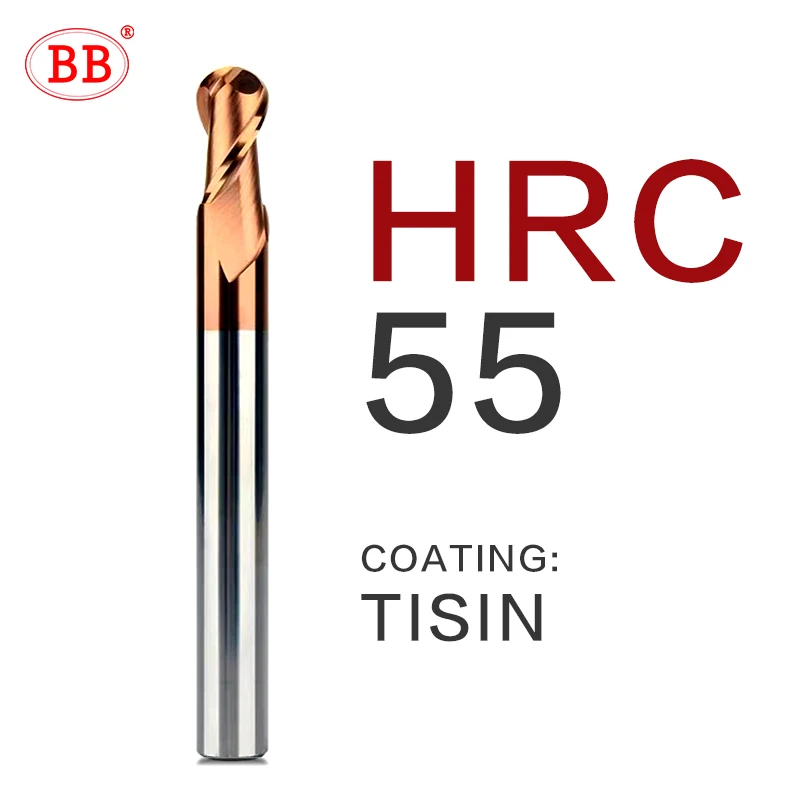 Work-Hardness 55RC BB Вольфрам высокой твердости твердосплавные режущие инструменты прецизионные Концевые Фрезы с ЧПУ фрезерные инструменты фреза фрезер чпу - Длина режущей кромки: Work-Hardness 55RC