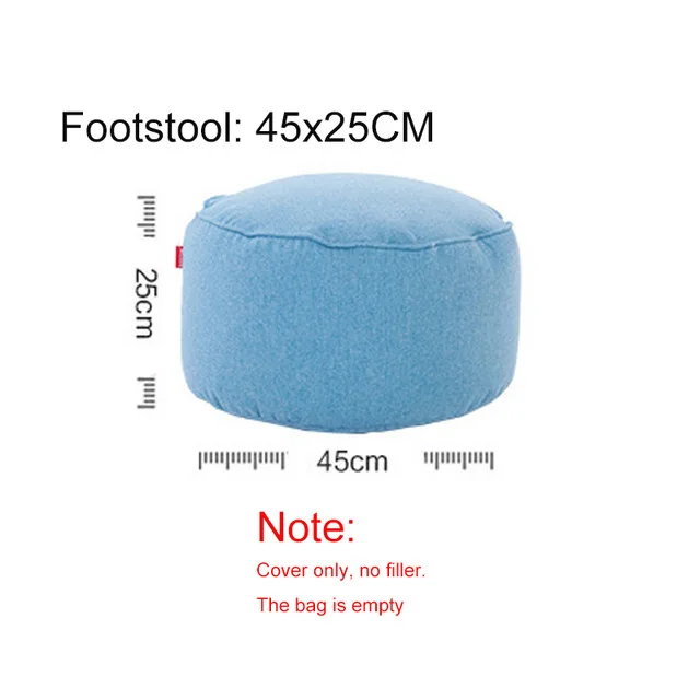 100x120cm Lazy BeanBag Sofas Cover NO Filler Linen Lounger Chairs Pouf Puff Para Sala Couch Tatami Living Room Furniture | Мебель