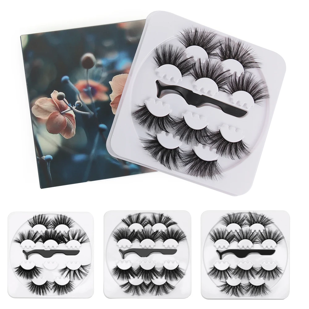 8 пар в комплекте с фокусным расстоянием 25 мм 4D/8D из меха норки накладные ресницы