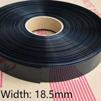 width 18 5mm pvc heat shrink tube dia 11 5mm lithium battery insulated film wrap protection case pack wire cable sleeve black