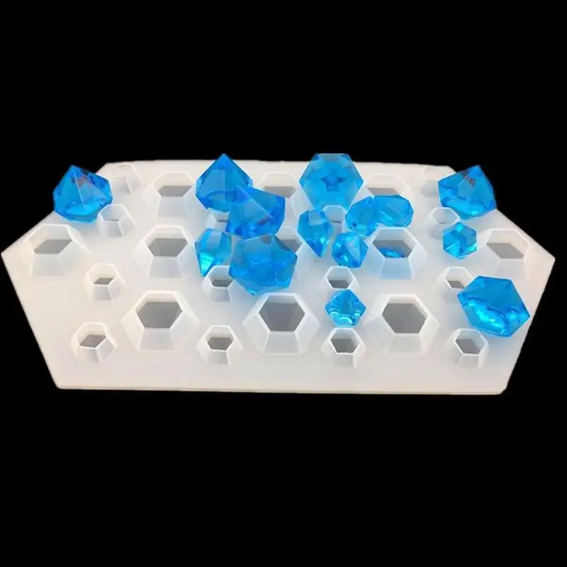 

Pink Diamond Ice Cube Mold Silicone Fondant Cake Molds Making Chocolate Cube Soap Gem Ice Cool Tray Ice Cubes T5J1
