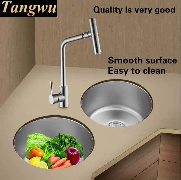 Бесплатная доставка бытовой балкон vogue кухня круговой бак раковина пищевая 304