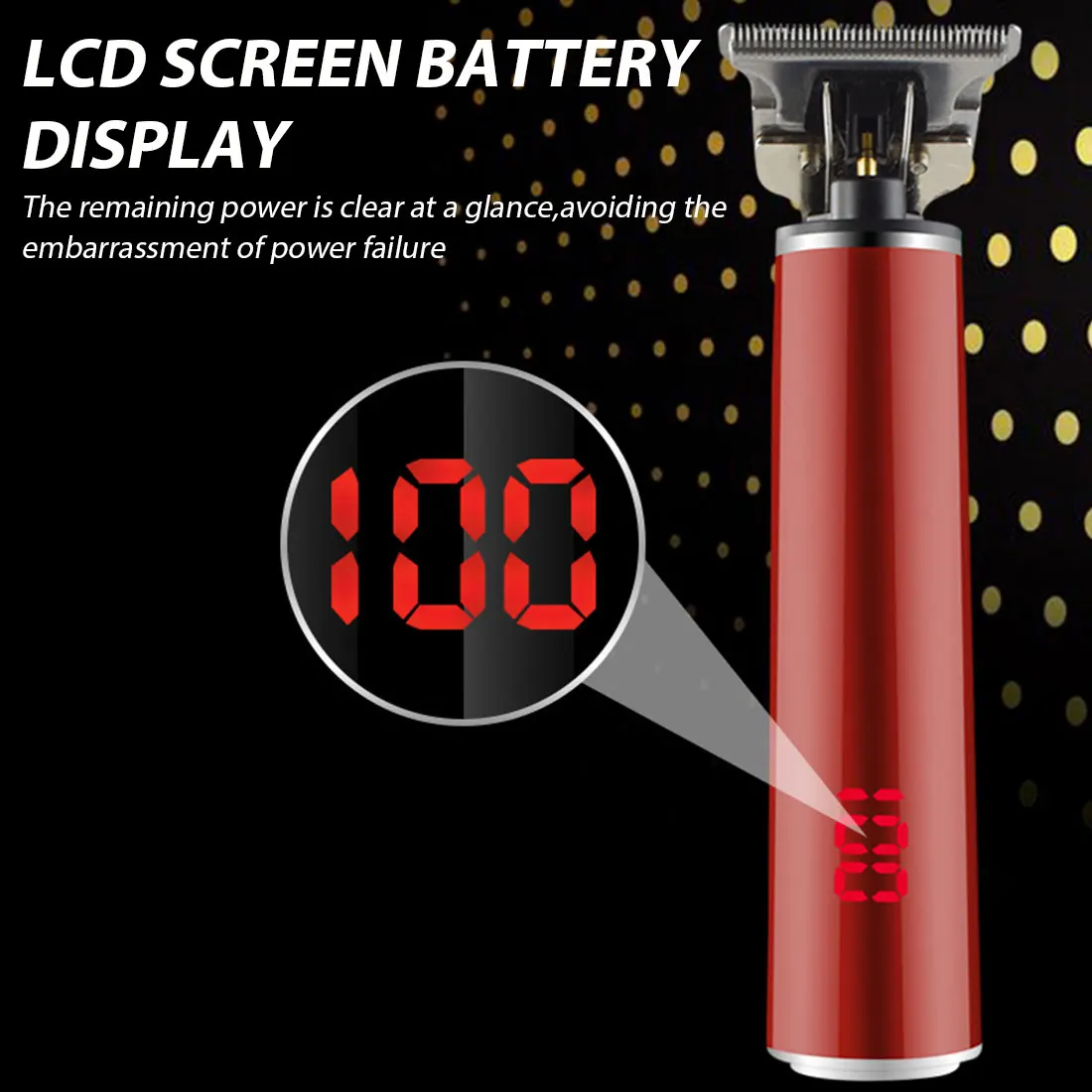 Электрическая машинка для стрижки волос с ЖК дисплеем Дисплей Парикмахерская