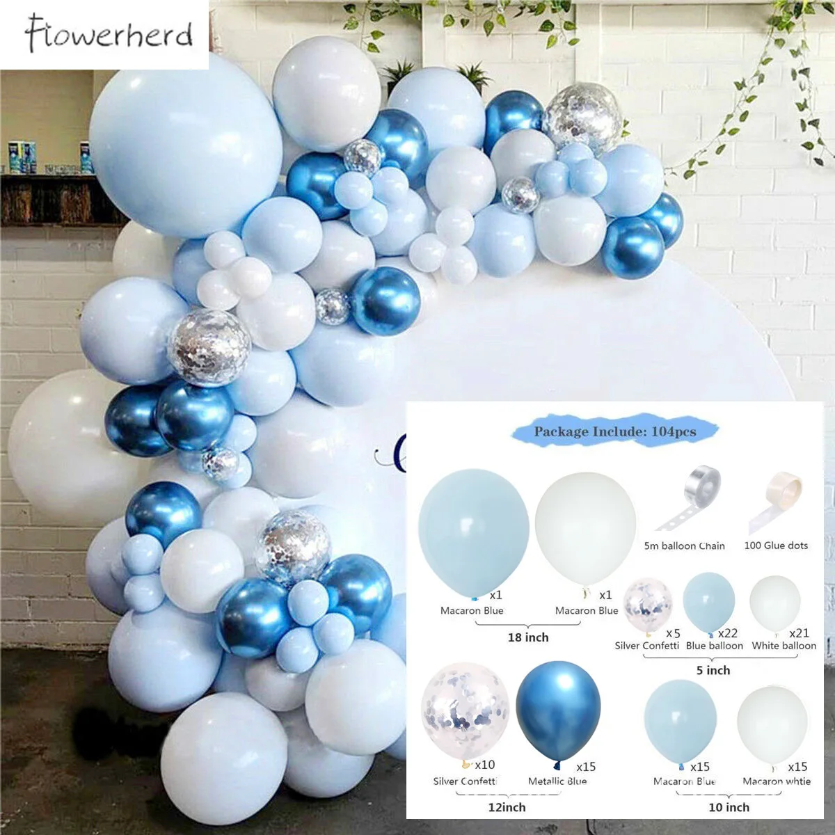 

Blue Ocean Macaron Latex Balloon Garland Arch Kit DIY Birthday Decoration Balloons Set Party Supplies Baby Shower Decorations