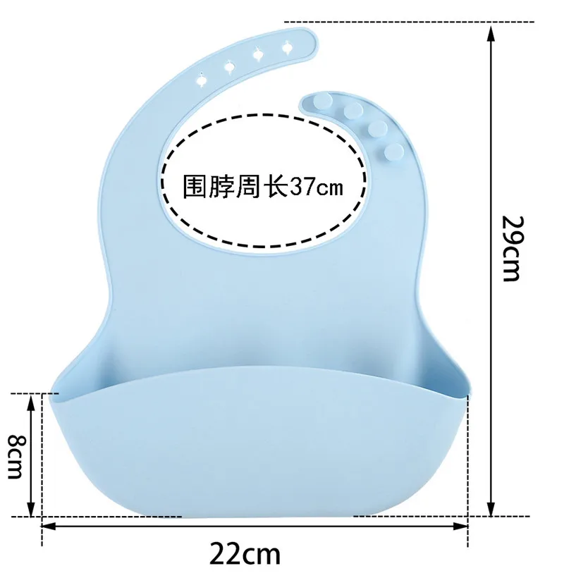 Модный силиконовый нагрудник водонепроницаемый детский одноцветные нагрудники