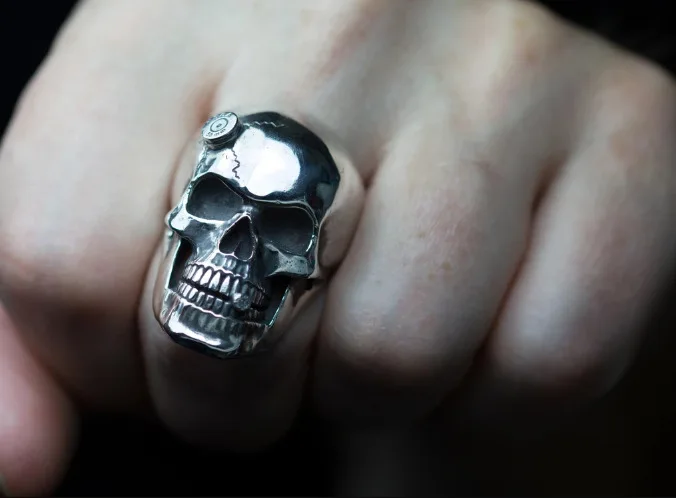 CHUHAN Готическая обувь в стиле панк Для мужчин Кольца из нержавейки Винтаж хип хоп