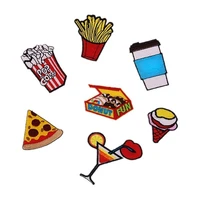 hamburger french fries sandwich cookies fast food symbol iron on patch diy accessories for shoes bag apparel clothes garment