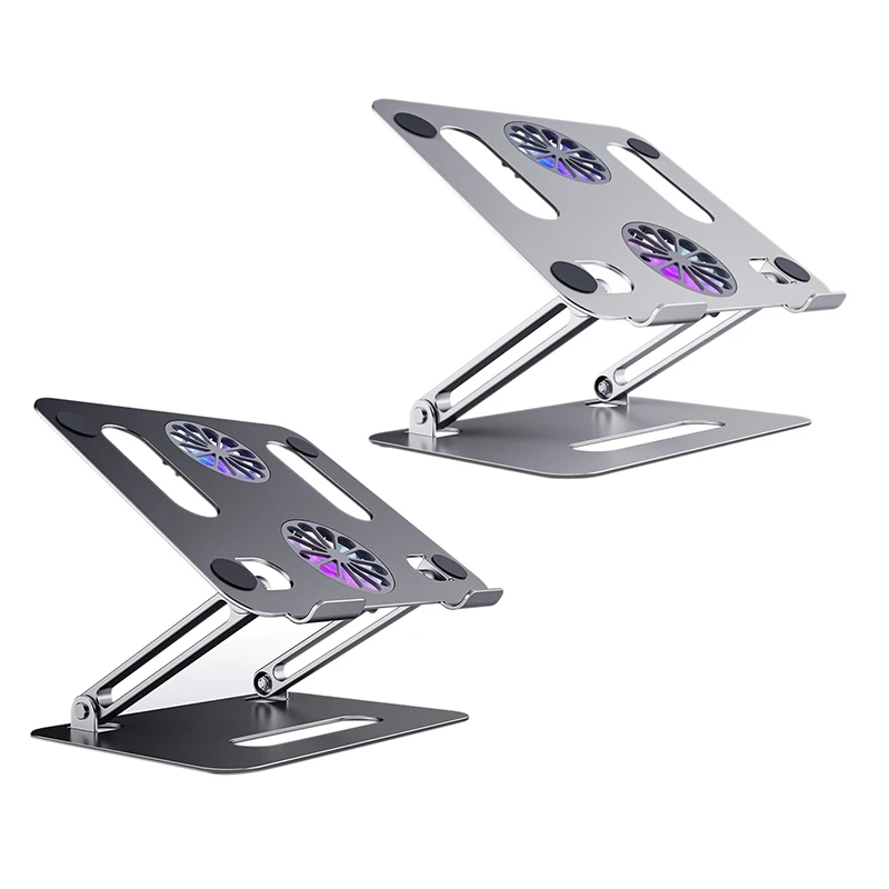 

Laptop Cooling Pad Bracket with USB LED Dual Cooling Fan for Laptops/Tablets Below 17.3 Inches