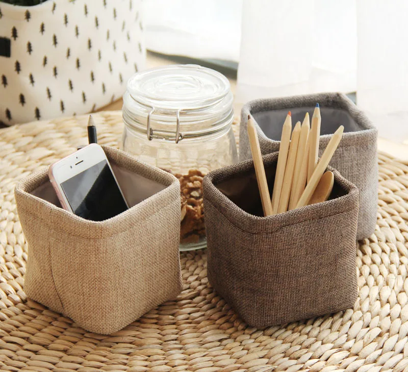 

Creative And Simple Mini Fabric Pen Holder Stationery Stationery Box Office Stationery Stationery Storage Box Cloth Pen Holder