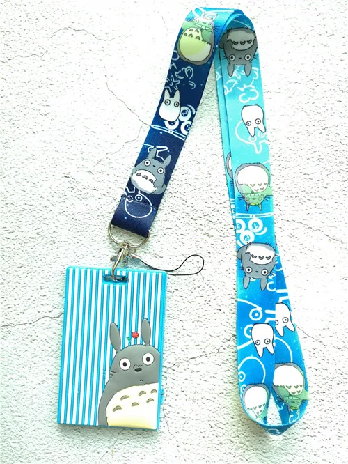 Аниме Синий Мой сосед Тоторо ПВХ именованный держатель для карт