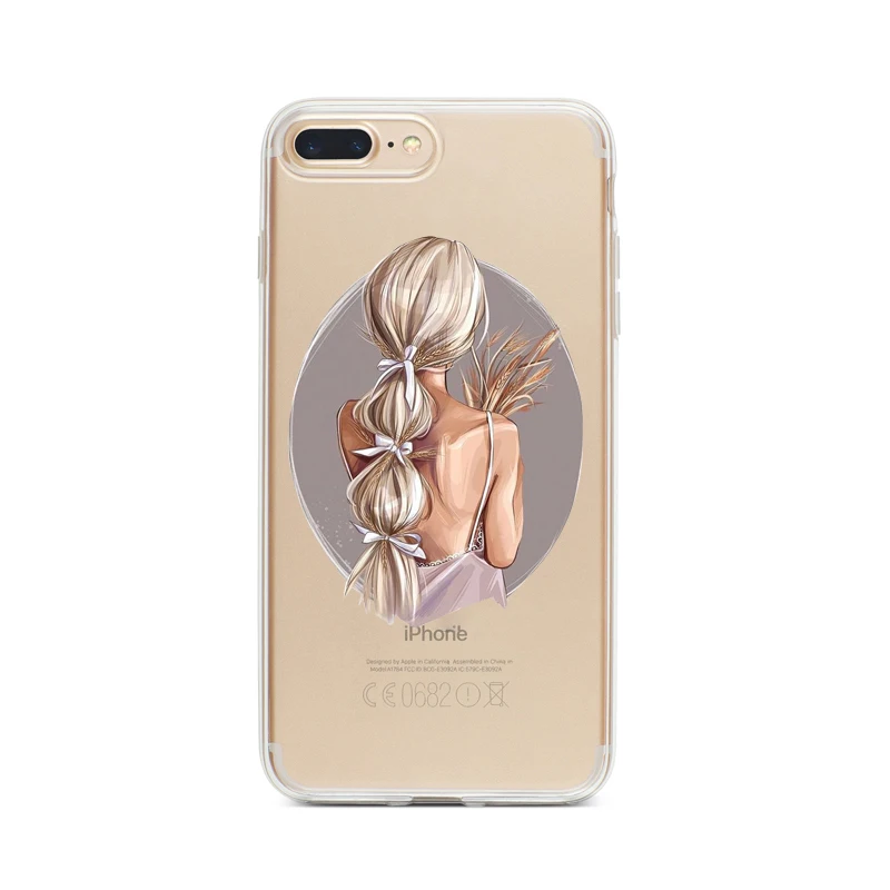 Мягкий чехол для телефона с красивым изображением девушки женщины лето светло